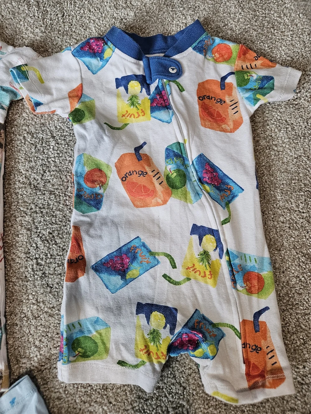 Burts Bees Baby Short Sleeve Romper Pajamas Bundle Of 4 - Assorted Size 6-9 M